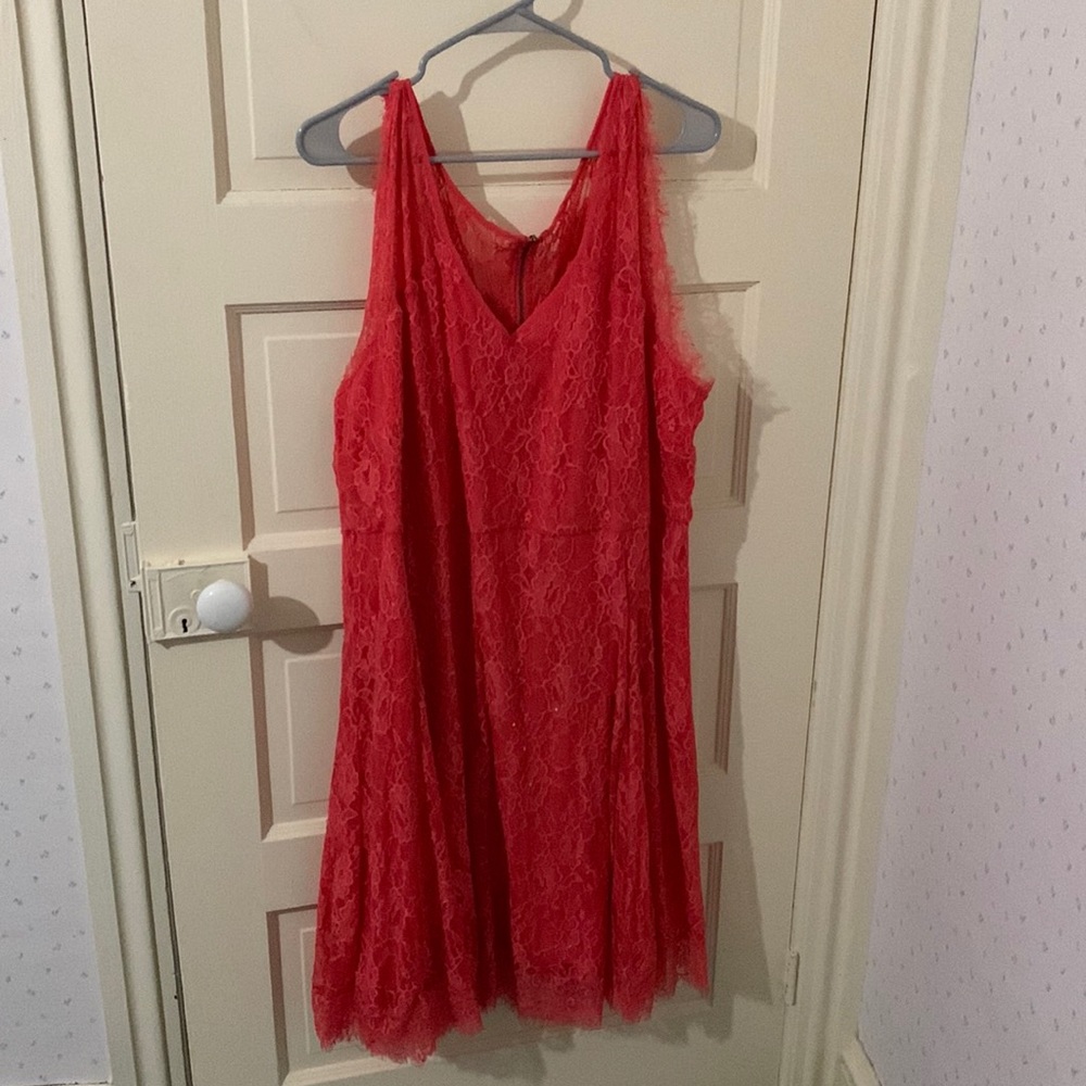 Torrid Size 4 dress, coral lace